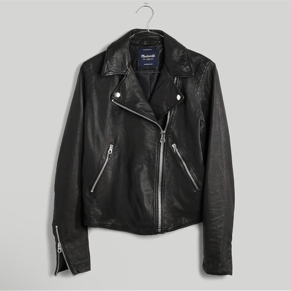 (SOLD) Madewell The Washed Leather Motorcycle Jacket - Picture 4 of 12